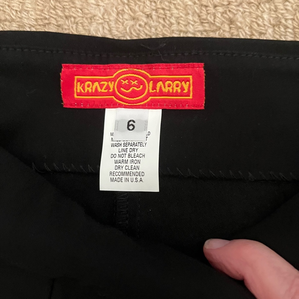 Krazy Larry Capris Black Size 6